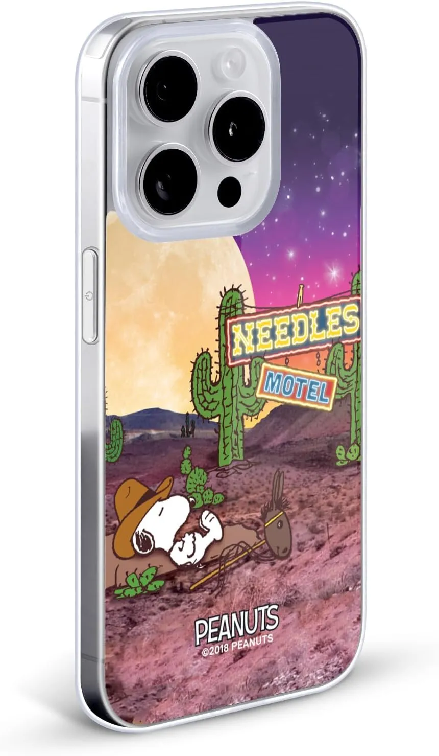 Head Case Designs Officially Licensed Peanuts Nebula Cactus Needles Snoopy Space Cowboy Soft Gel Case Compatible with Apple iPhone 16 Plus