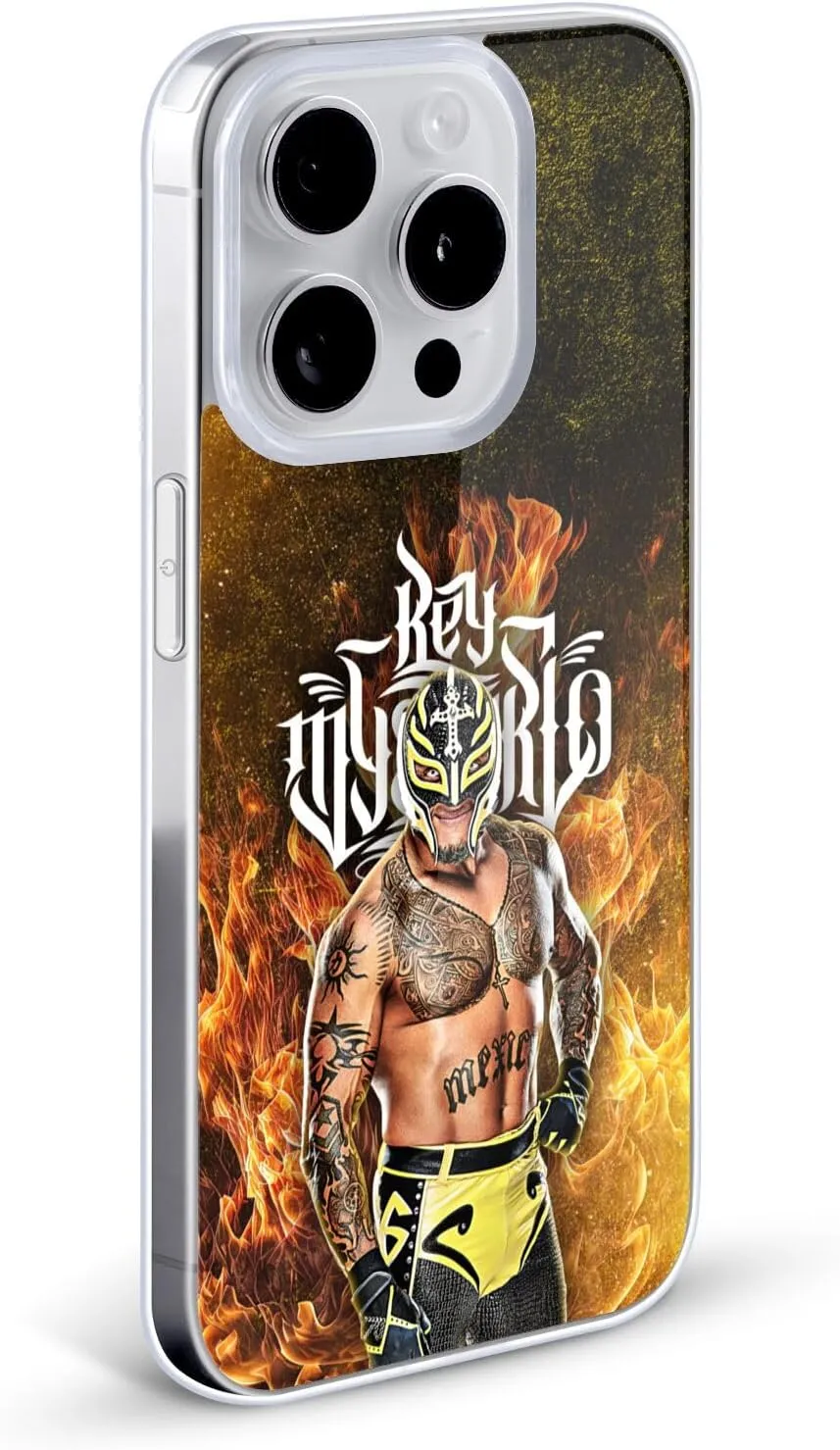 Head Case Designs Officially Licensed WWE Portrait Rey Mysterio Soft Gel Case Compatible with Apple iPhone 15 Pro Max