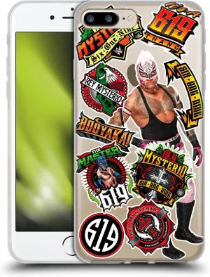 Head Case Designs Officially Licensed WWE Sticker Print Rey Mysterio Graphics Soft Gel Case Compatible with Apple iPhone 7 Plus/iPhone 8 Plus