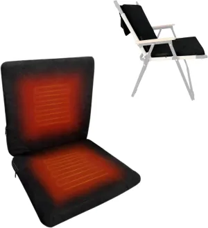 Heated Camping Chairs for Adults Use on Camping Chairs or Chairs with Back Support Portable Heated Foldable Seat (Mobile Power Pack Not Included)