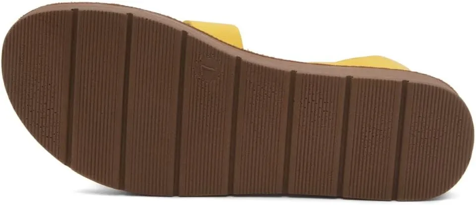 Herstyle Needed Me Women's Flat Sandals, Open Toe Two Bands with Ankle Strap and Buckle, Lightweight Sandals with Cushioned Footbed for Summer Walking and Daily Wear