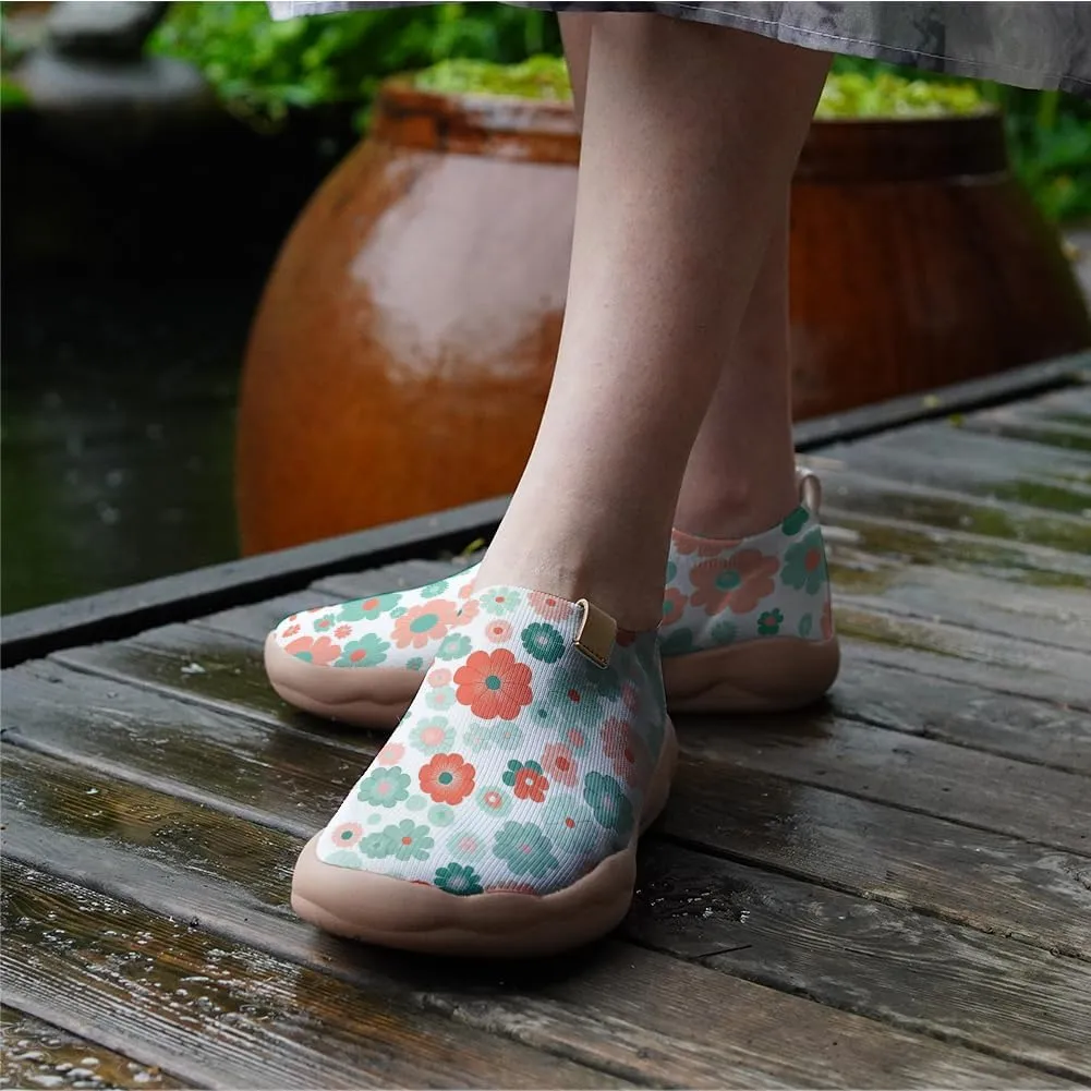 Hetios Women's Comfortable Casual Loafers Flat Knit Lightweight Artistic Slip-On Shoes Travel Footwear