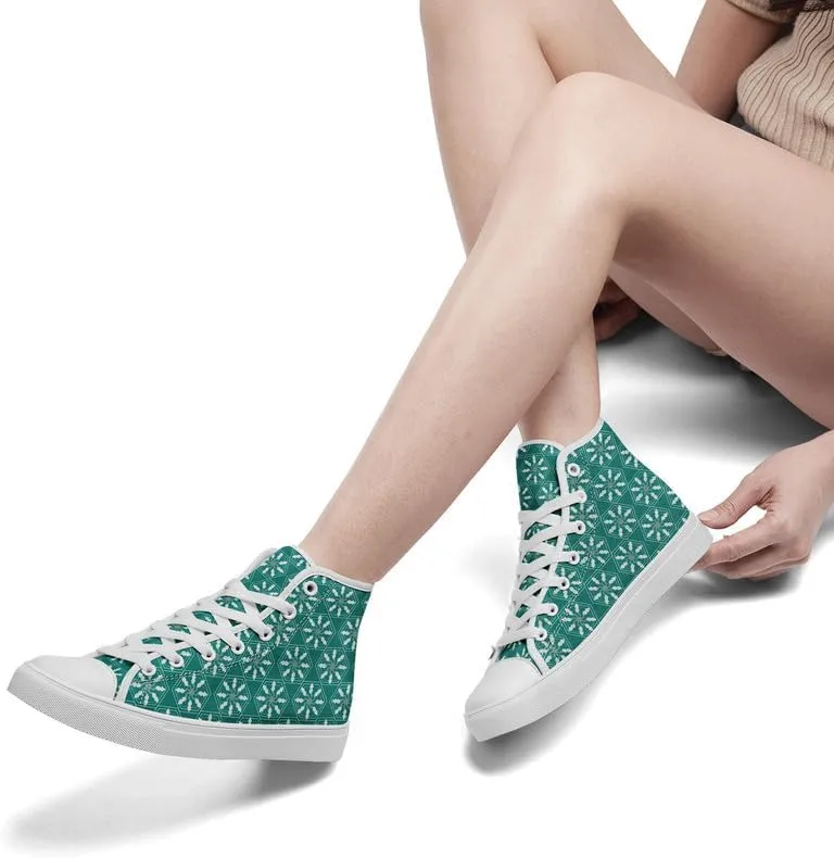 High-top Canvas Shoes for Girls Boys Lightweight Yoga Casual Walking Sneakers Anti-Slip White Flat Footwear Unisex