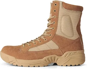 hongrenamz Mens Waterproof Hiking Boots High Outdoor Non Slip Lightweight Lace up Boot Backpacking Trekking Mountaineering Shoes Brown-EU42/US8.5