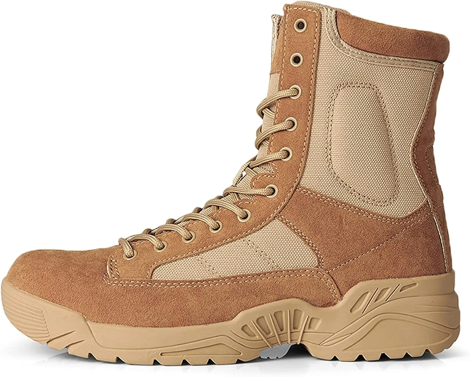 hongrenamz Mens Waterproof Hiking Boots High Outdoor Non Slip Lightweight Lace up Boot Backpacking Trekking Mountaineering Shoes Brown-EU42/US8.5