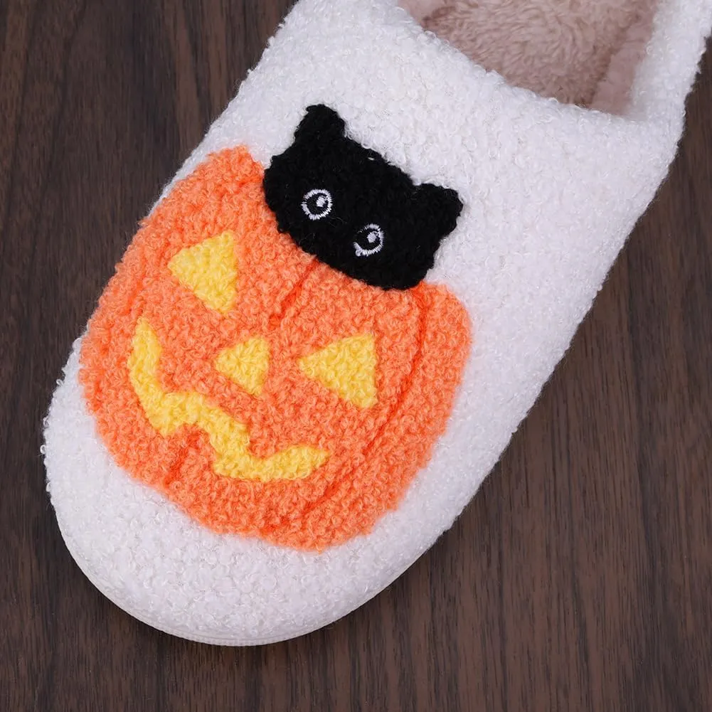 House Slippers for Women Men Cute Slippers House Shoes Memory Foam Soft Bedroom Shoes Cozy Fuzzy Plush Warm Slip-on for Indoor and Outdoor