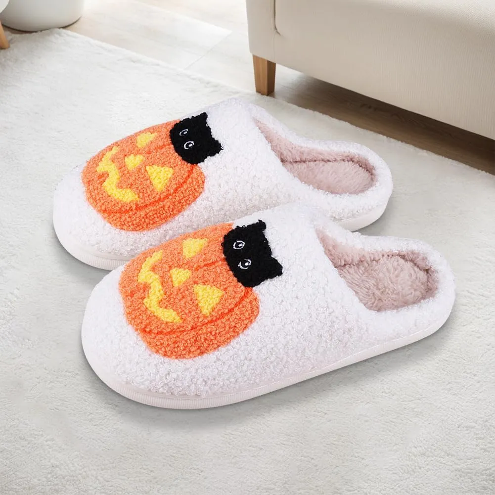House Slippers for Women Men Cute Slippers House Shoes Memory Foam Soft Bedroom Shoes Cozy Fuzzy Plush Warm Slip-on for Indoor and Outdoor