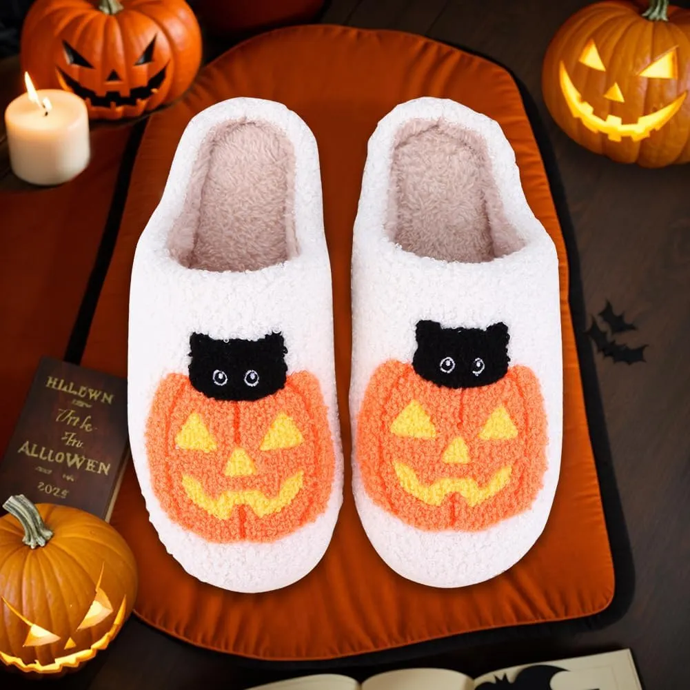 House Slippers for Women Men Cute Slippers House Shoes Memory Foam Soft Bedroom Shoes Cozy Fuzzy Plush Warm Slip-on for Indoor and Outdoor