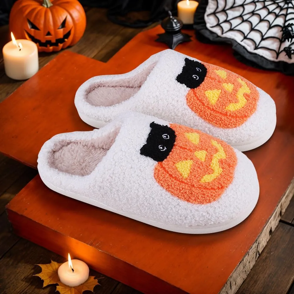House Slippers for Women Men Cute Slippers House Shoes Memory Foam Soft Bedroom Shoes Cozy Fuzzy Plush Warm Slip-on for Indoor and Outdoor