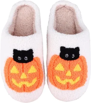 House Slippers for Women Men Cute Slippers House Shoes Memory Foam Soft Bedroom Shoes Cozy Fuzzy Plush Warm Slip-on for Indoor and Outdoor