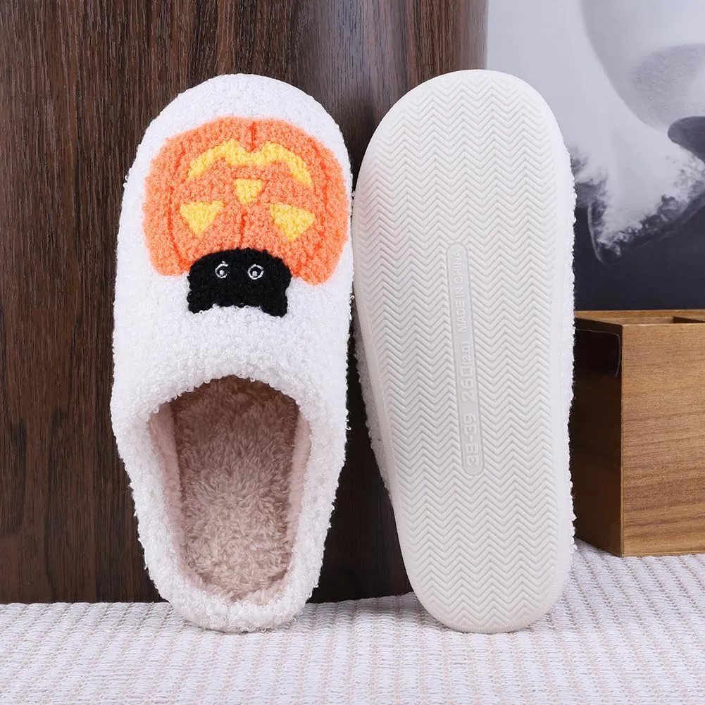 House Slippers for Women Men Cute Slippers House Shoes Memory Foam Soft Bedroom Shoes Cozy Fuzzy Plush Warm Slip-on for Indoor and Outdoor