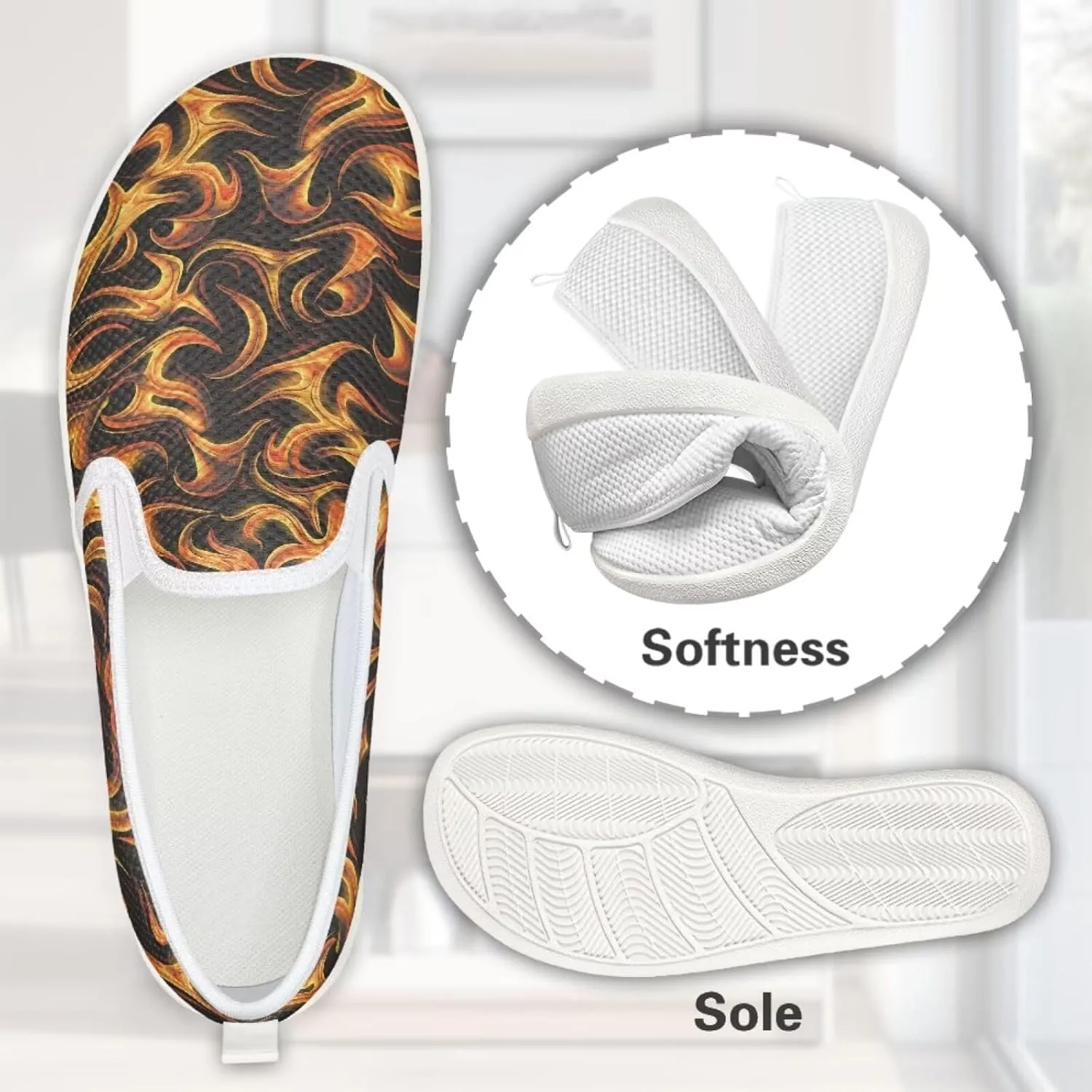 Howilath Slip on Loafers for Women Flat Mesh Shoes Running Sneakers Lightweight Casual Shoes