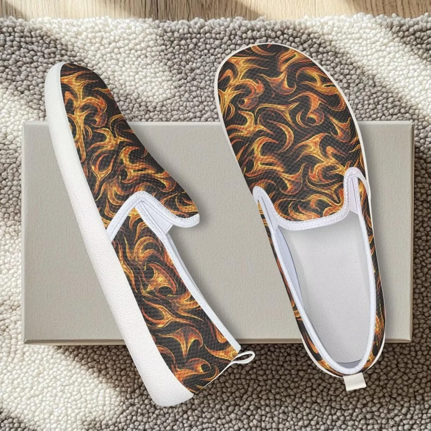 Howilath Slip on Loafers for Women Flat Mesh Shoes Running Sneakers Lightweight Casual Shoes