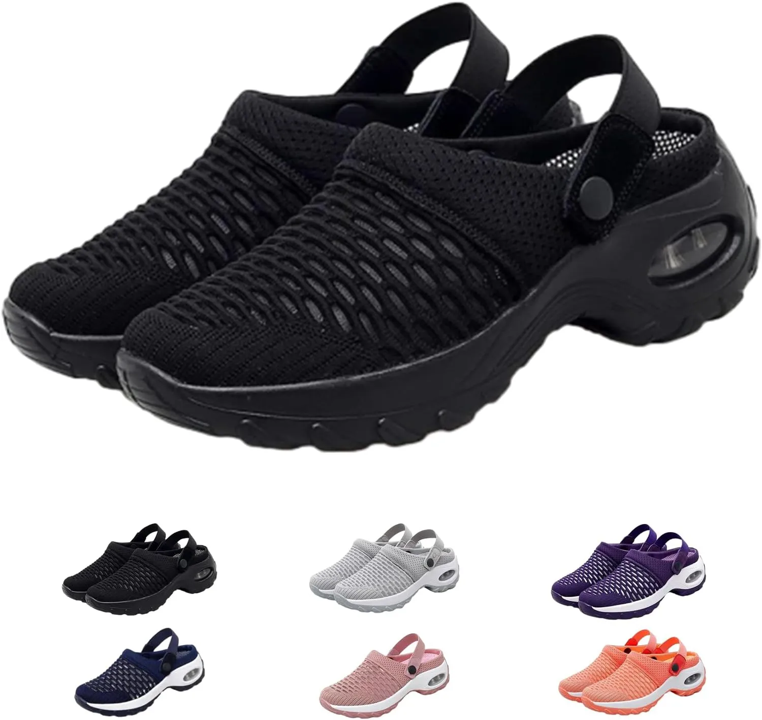 Hrtesus Women's Orthopedic Clogs with Air Cushion Support to Reduce Back and Knee Pressure, Slip-on Orthopedic Clogs for Women