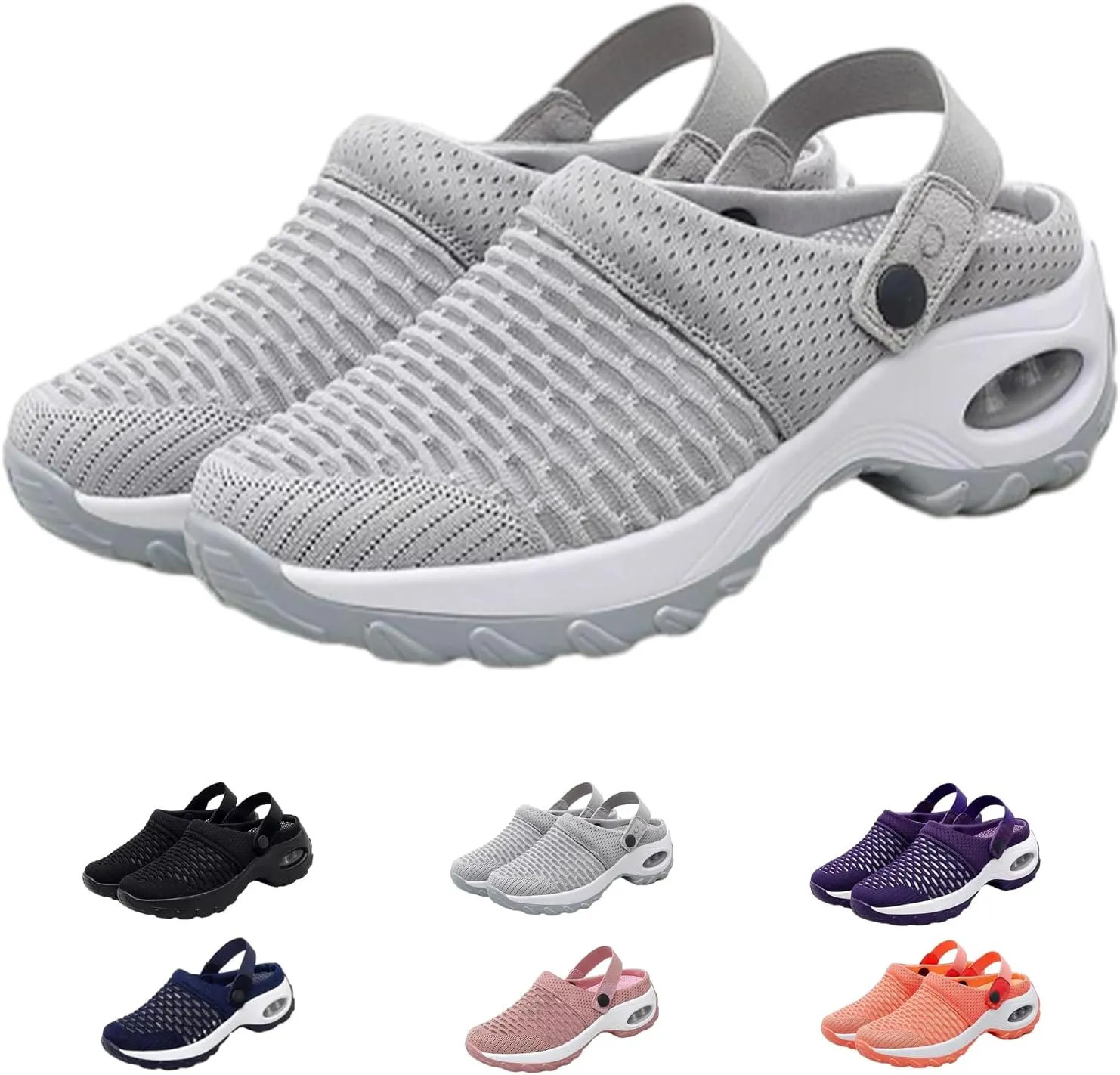 Hrtesus Women's Orthopedic Clogs with Air Cushion Support to Reduce Back and Knee Pressure, Slip-on Orthopedic Clogs for Women