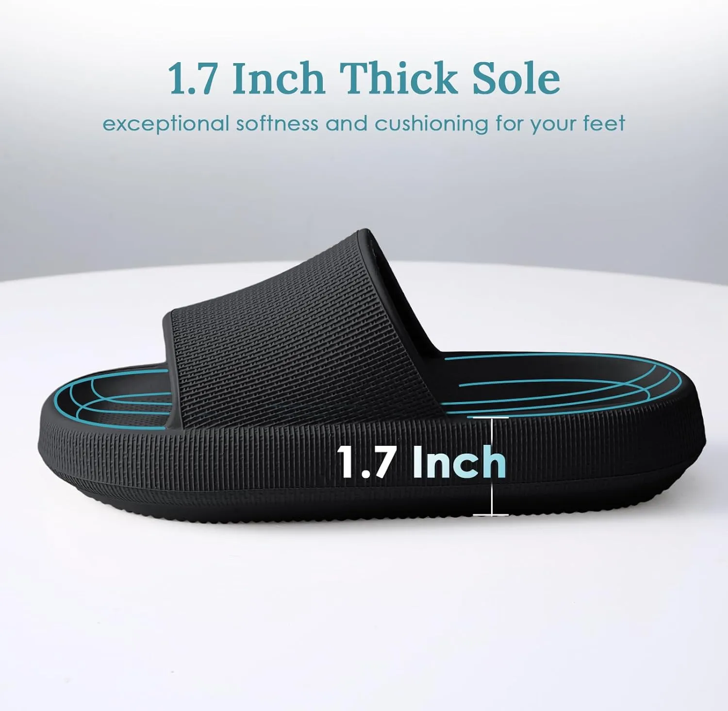 HUXMEYSON Cloud Slippers for Women and Men, Pillow Slippers Super Soft, Thick Sole Slides for Women with Anti-Skid Sole