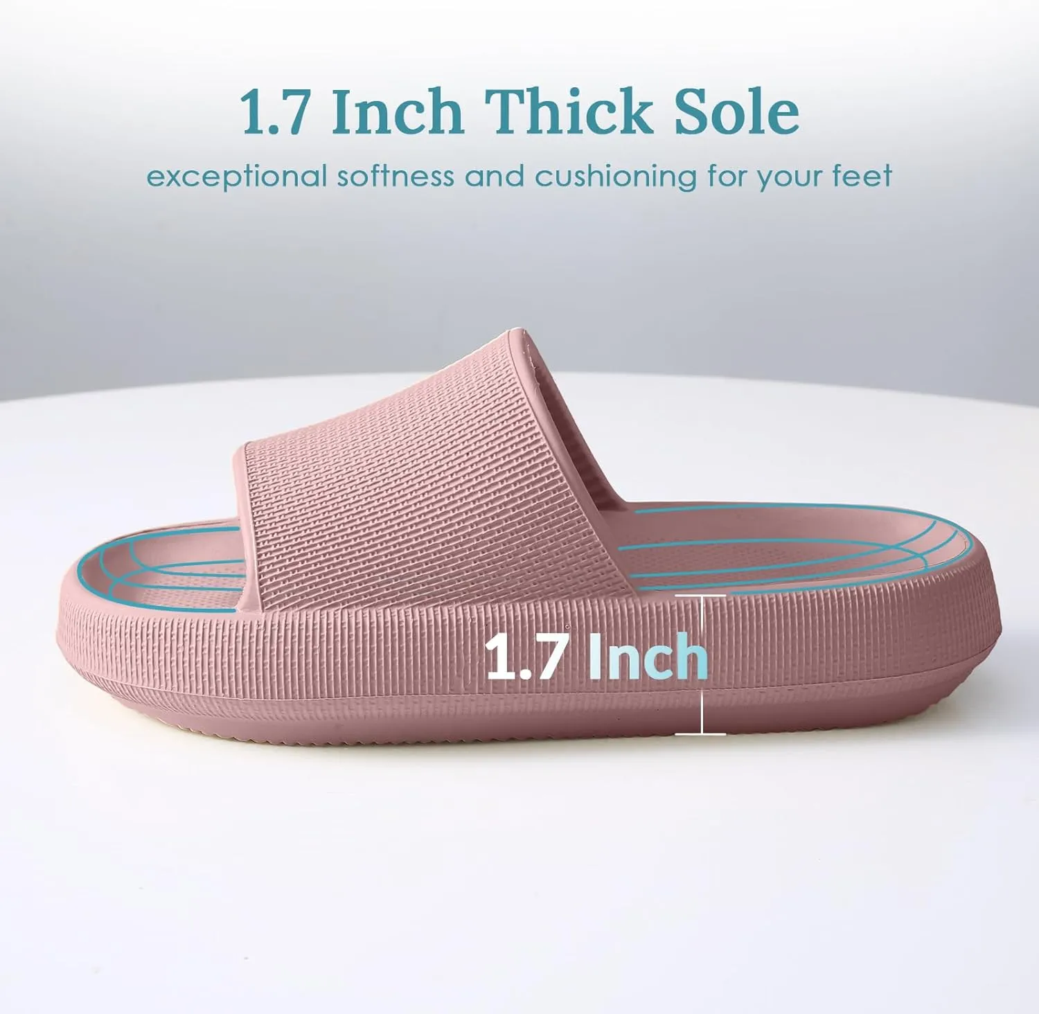 HUXMEYSON Cloud Slippers for Women and Men, Pillow Slippers Super Soft, Thick Sole Slides for Women with Anti-Skid Sole