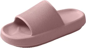 HUXMEYSON Cloud Slippers for Women and Men, Pillow Slippers Super Soft, Thick Sole Slides for Women with Anti-Skid Sole