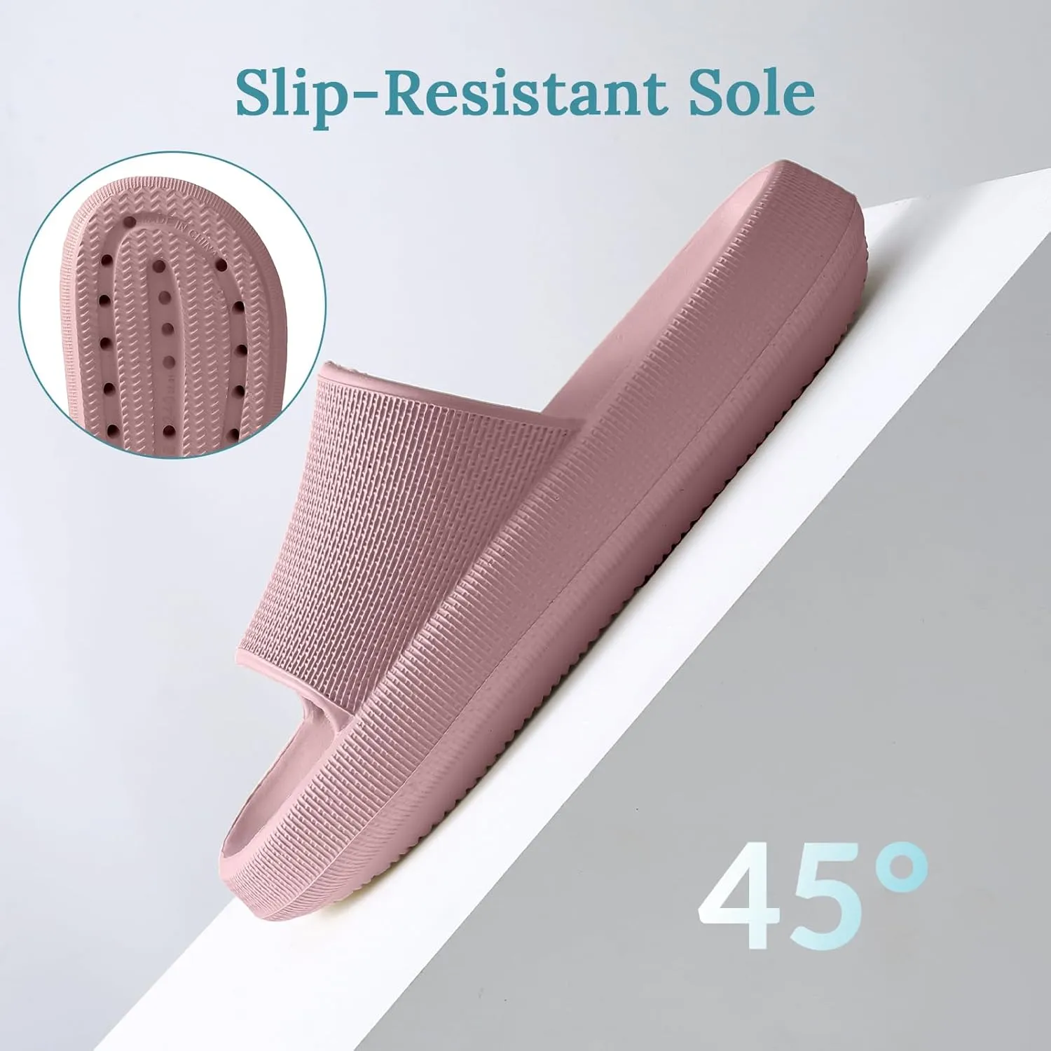 HUXMEYSON Cloud Slippers for Women and Men, Pillow Slippers Super Soft, Thick Sole Slides for Women with Anti-Skid Sole