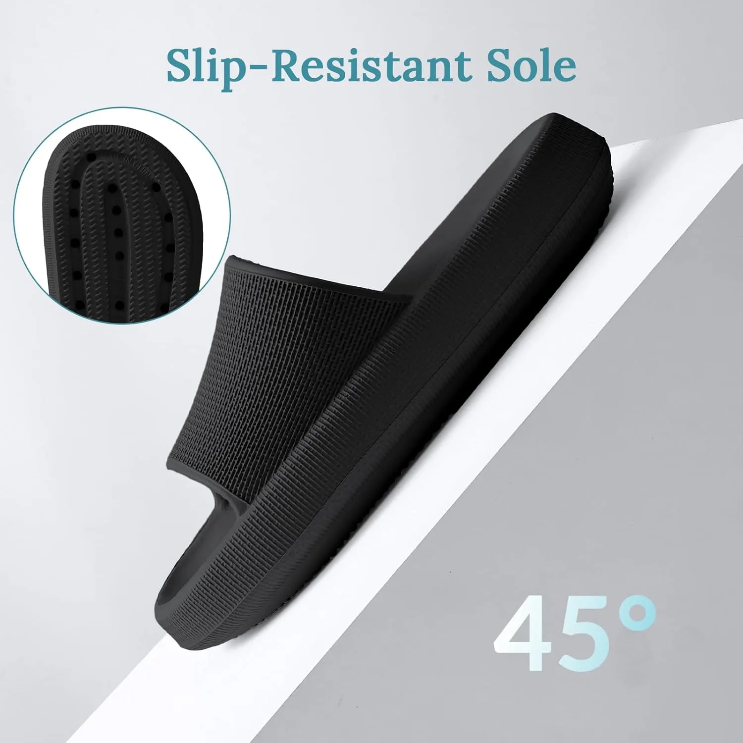 HUXMEYSON Cloud Slippers for Women and Men, Pillow Slippers Super Soft, Thick Sole Slides for Women with Anti-Skid Sole
