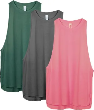 icyzone Women's Racerback High Neck Workout Athletic Yoga Muscle Tank Tops
