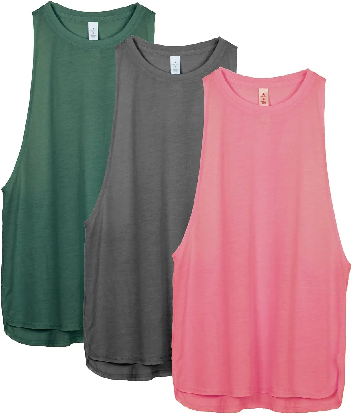 icyzone Women's Racerback High Neck Workout Athletic Yoga Muscle Tank Tops