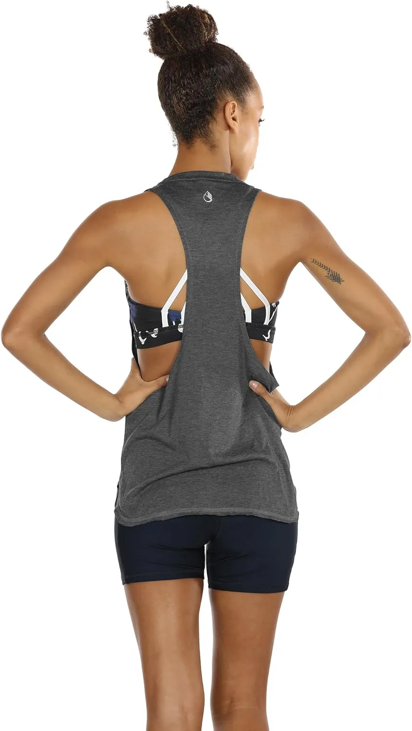 icyzone Women's Racerback High Neck Workout Athletic Yoga Muscle Tank Tops