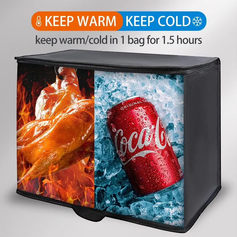 Insulated Reusable Grocery Shopping Bags, 4 Packs
