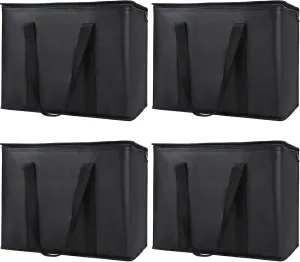 Insulated Reusable Grocery Shopping Bags, 4 Packs