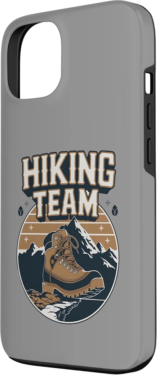 iPhone 13 Retro Hiking Team Mountain Trekking Boot Backpacking Trip Case