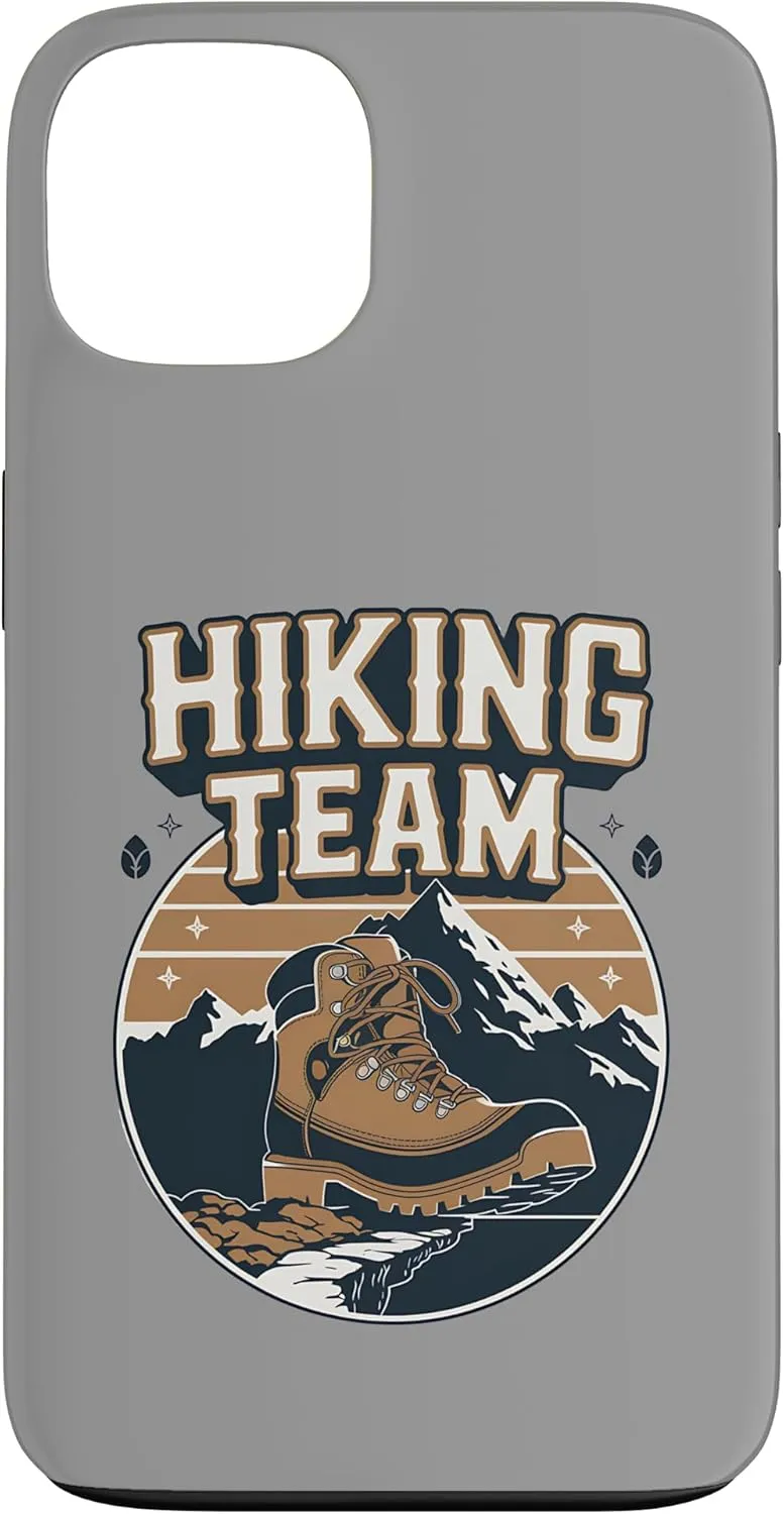 iPhone 13 Retro Hiking Team Mountain Trekking Boot Backpacking Trip Case