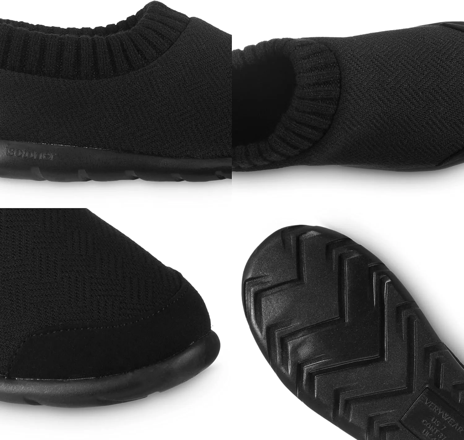isotoner Zenz Womens Slippers, Lightweight Hatch Knit Slip-On