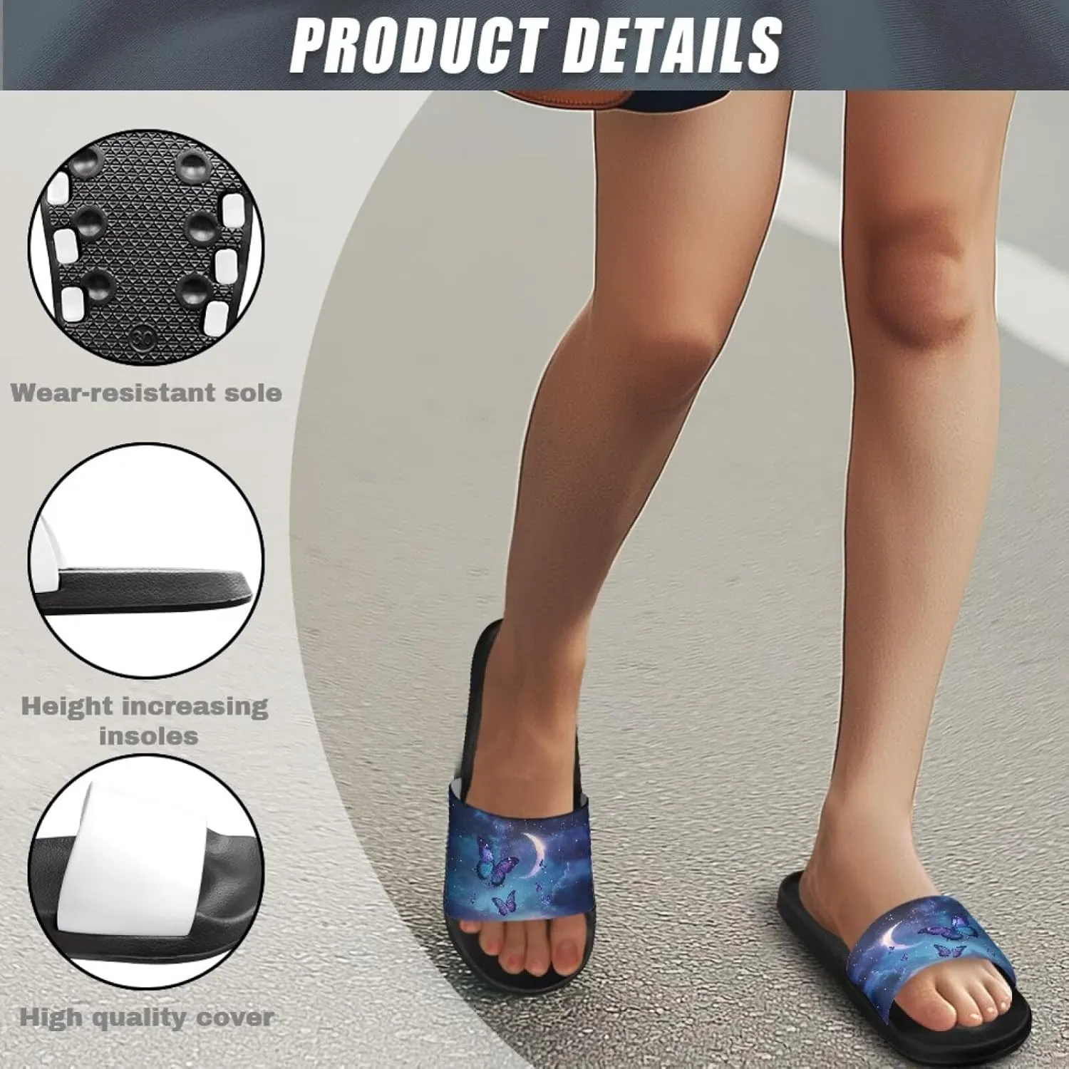 JoyLamoria Women Animal Design Slides House Sandals for Cloud Slippers Thick Sole Cushioned Non-Slip Bathroom Pool Beach Summer