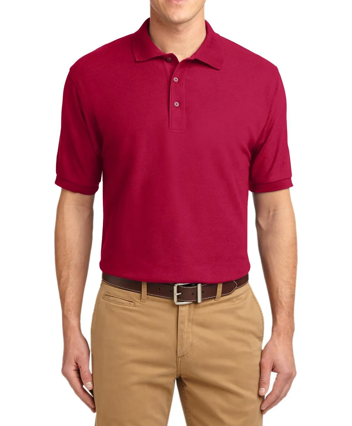 JustBlanks Men's Short Sleeve Lightweight Jersey Polo