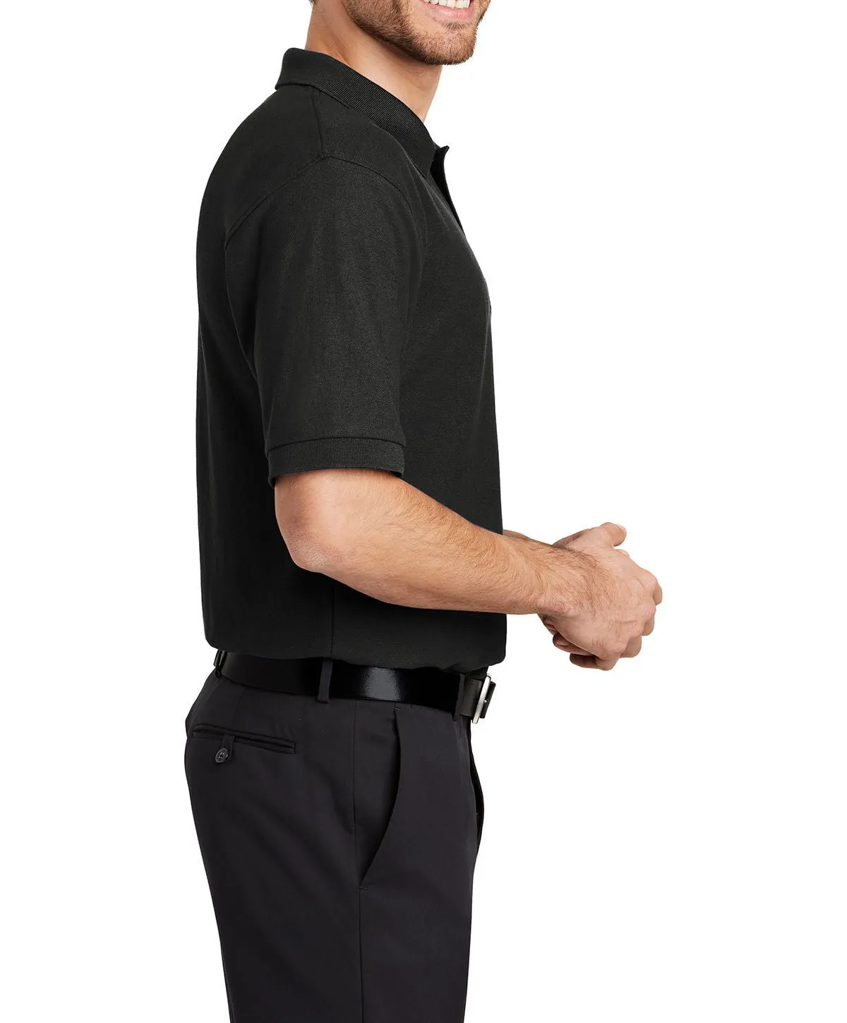 JustBlanks Men's Short Sleeve Lightweight Jersey Polo