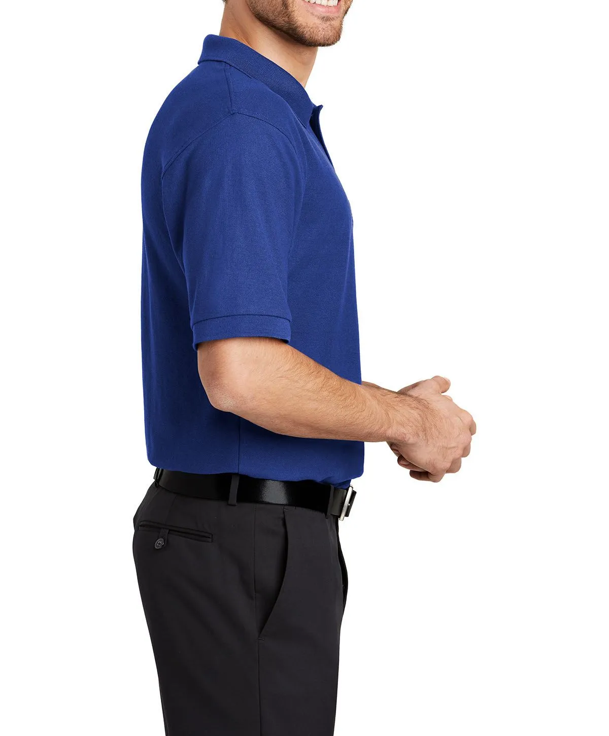 JustBlanks Men's Short Sleeve Lightweight Jersey Polo