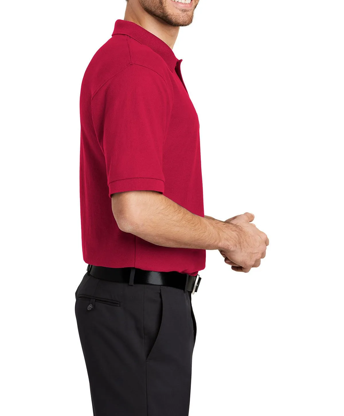 JustBlanks Men's Short Sleeve Lightweight Jersey Polo
