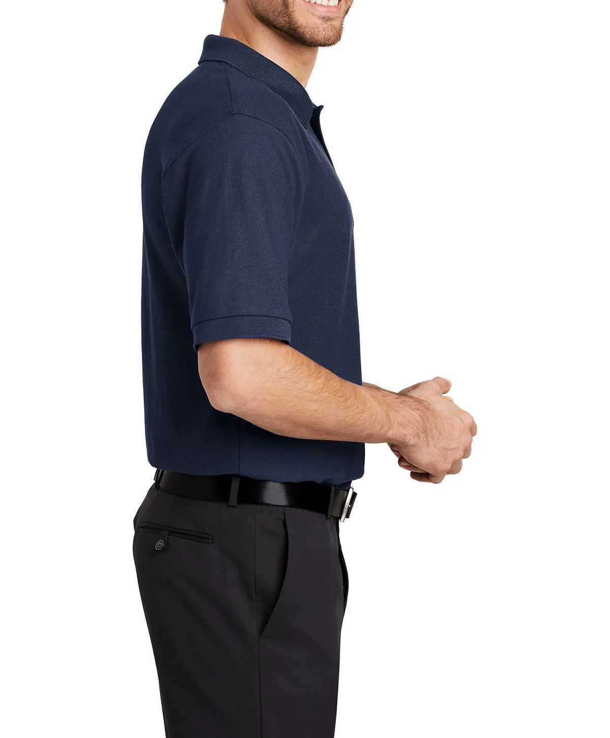 JustBlanks Men's Short Sleeve Lightweight Jersey Polo