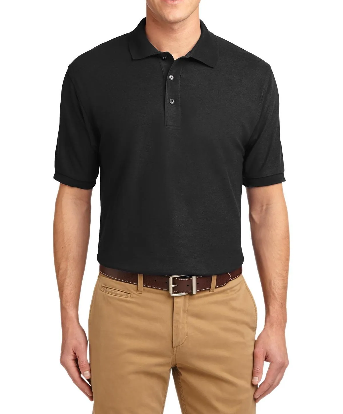 JustBlanks Men's Short Sleeve Lightweight Jersey Polo