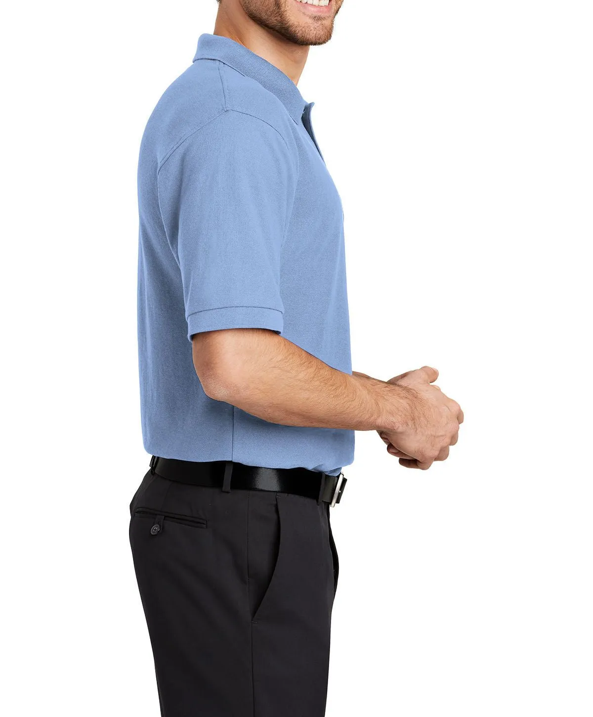 JustBlanks Men's Short Sleeve Lightweight Jersey Polo