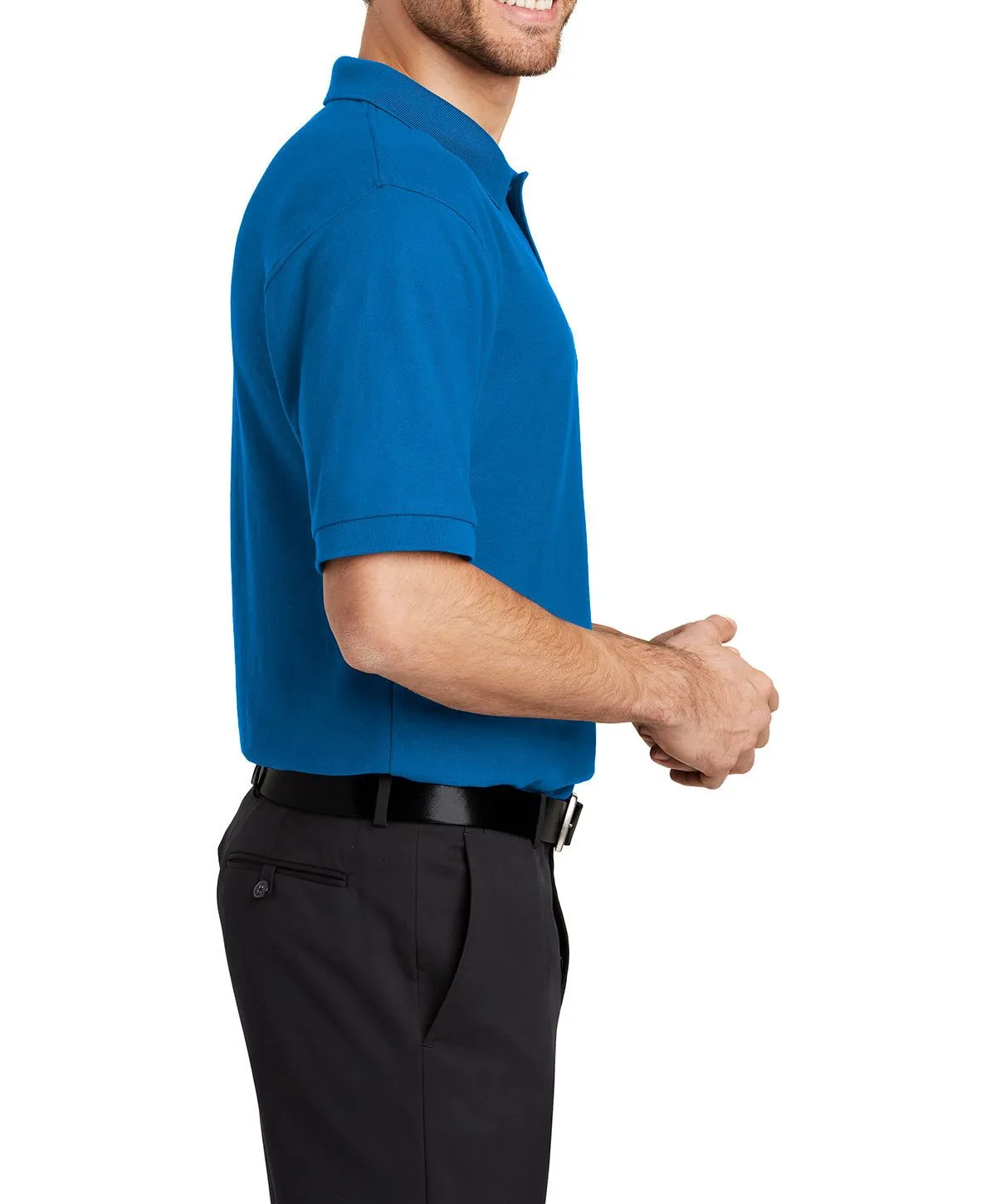 JustBlanks Men's Short Sleeve Lightweight Jersey Polo