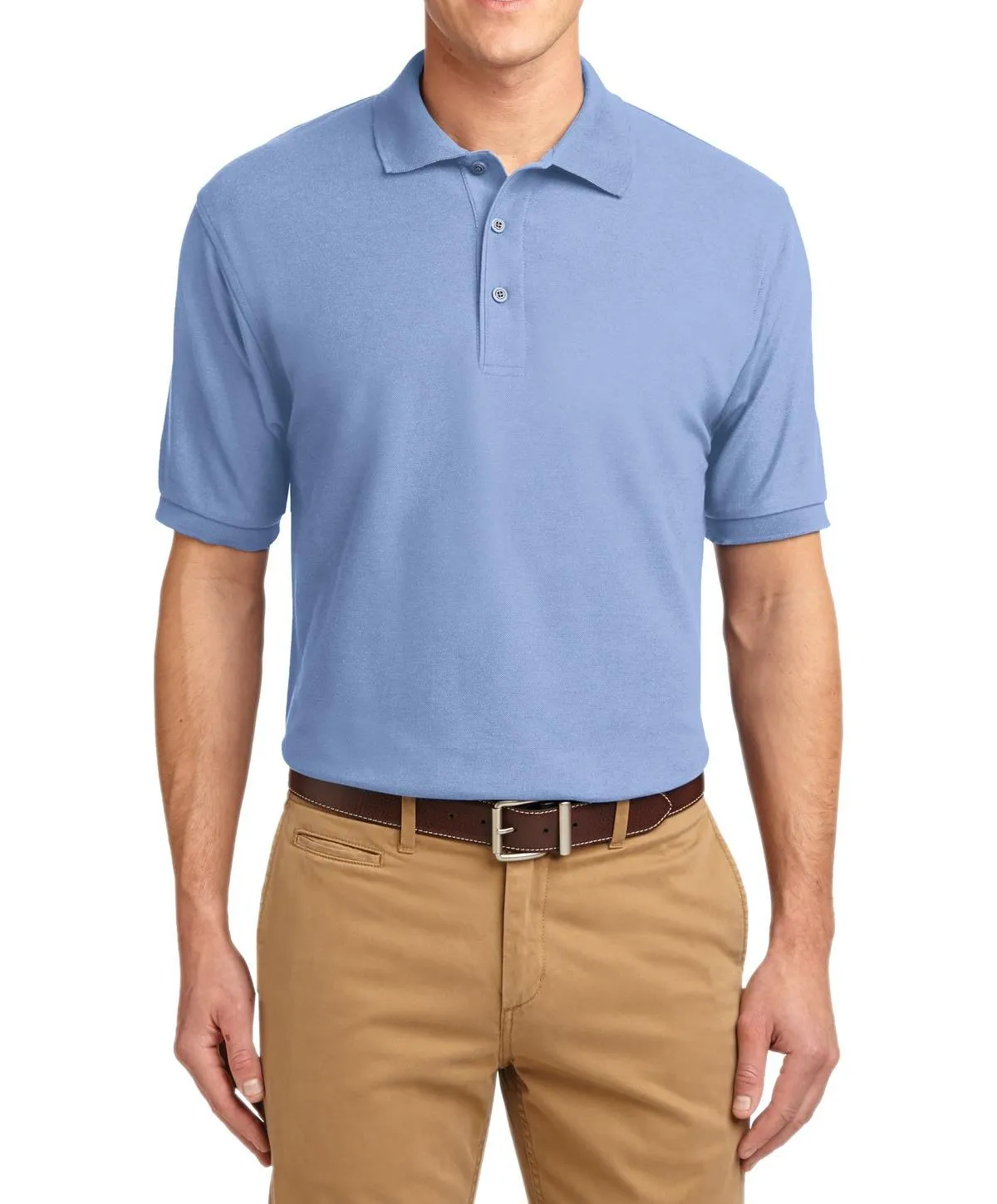 JustBlanks Men's Short Sleeve Lightweight Jersey Polo
