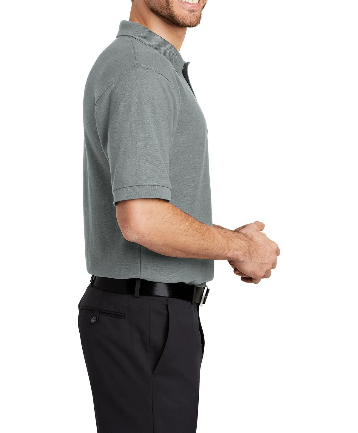 JustBlanks Men's Short Sleeve Lightweight Jersey Polo