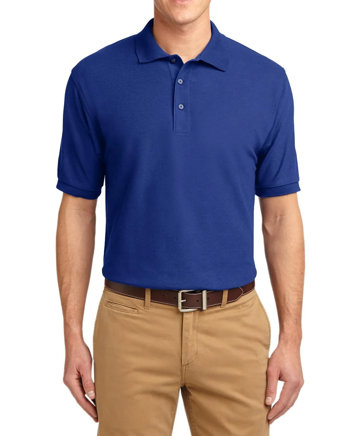 JustBlanks Men's Short Sleeve Lightweight Jersey Polo