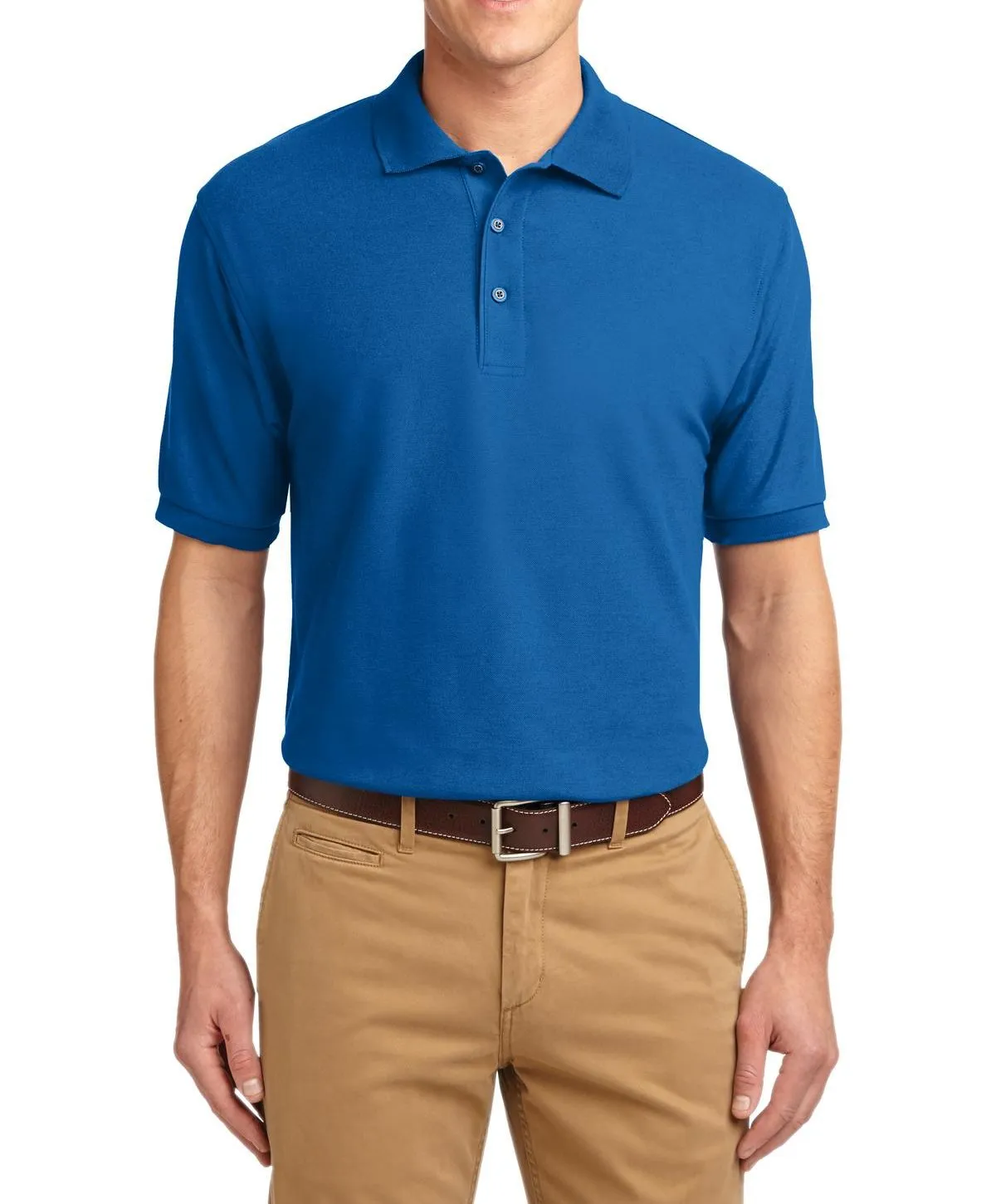 JustBlanks Men's Short Sleeve Lightweight Jersey Polo