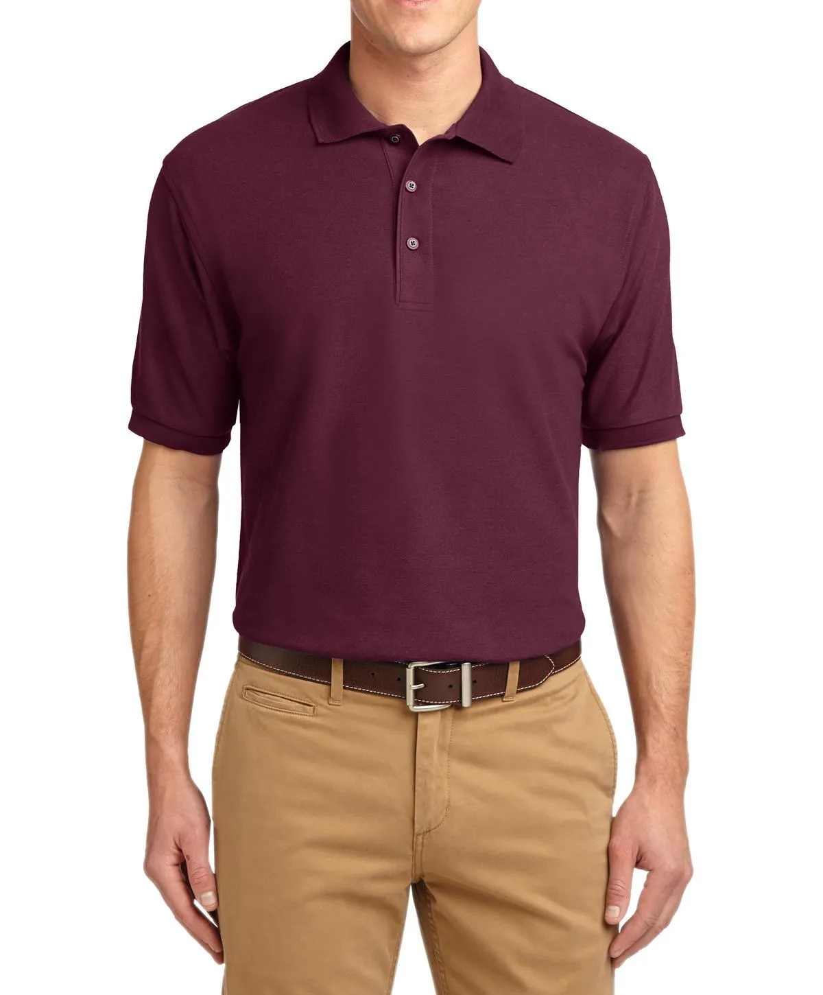 JustBlanks Men's Short Sleeve Lightweight Jersey Polo