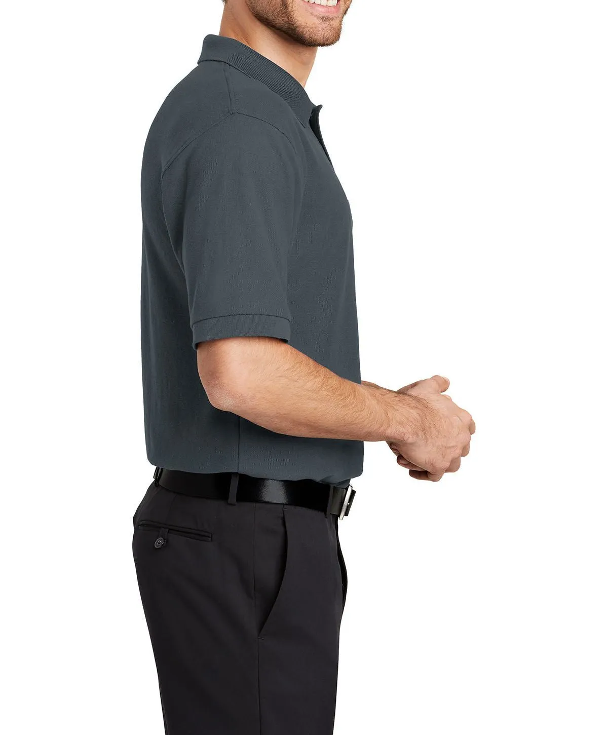 JustBlanks Men's Short Sleeve Lightweight Jersey Polo