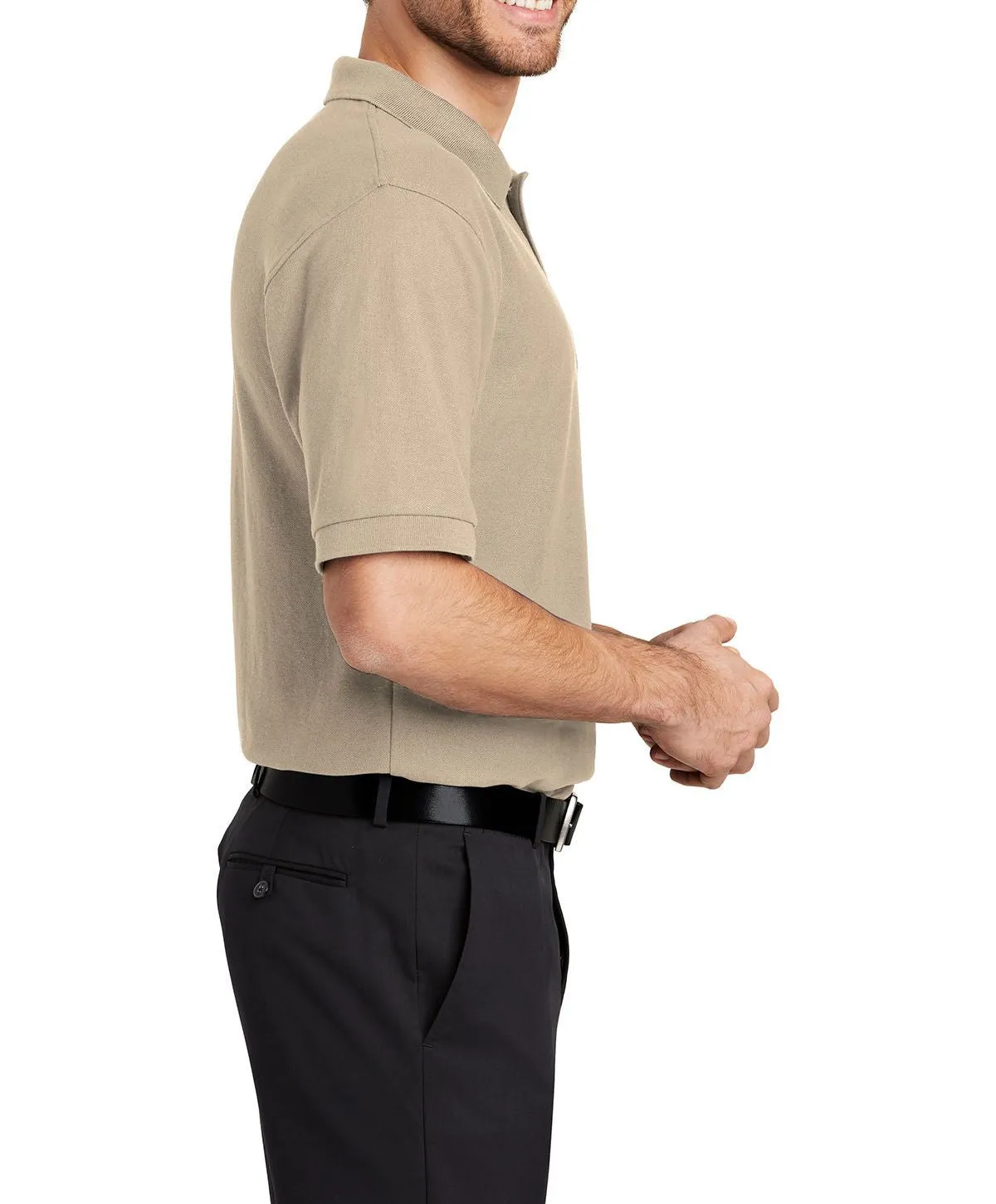 JustBlanks Men's Short Sleeve Lightweight Jersey Polo