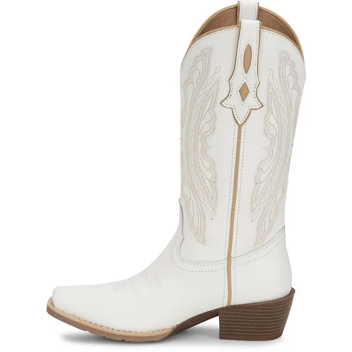 Justin Women's Rae 12" Western Boot in Bright White