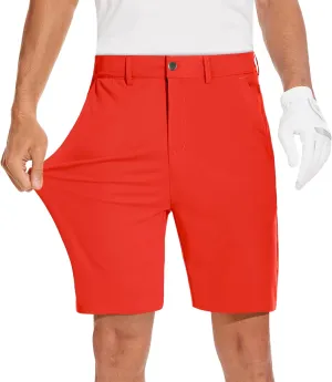 JWM Mens 7"/9" Stretch Golf Shorts - Lightweight Hybrid Casual Dress Work Flat Front Shorts with 5 Pockets Quick Dry UPF50